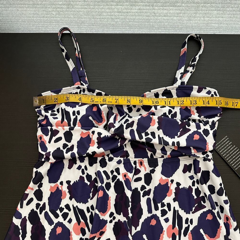 NWT Curlbiuty White Printed Sweetheart Neck Padded Swim Tankini Top Size Medium - Picture 11 of 12